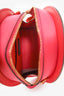 Versace Pink/Red Leather Tribute Medallion Bag with Strap