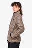 Burberry Brown TB Monogram Down Puffer Jacket Size S