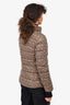 Burberry Brown TB Monogram Down Puffer Jacket Size S