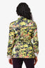 Kenzo Neon Green/Purple Printed Jacket with Belt Size 40