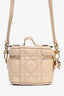 Christian Dior 2020 Taupe Cannage Leather Vanity Bag