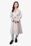 Max Mara The Cube Cream Double-Breasted Trench Coat Size 0