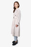 Max Mara The Cube Cream Double-Breasted Trench Coat Size 0