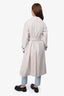Max Mara The Cube Cream Double-Breasted Trench Coat Size 0