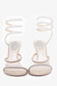 Rene Caovilla Beige Crystal Cleo Heels Size 38