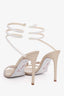 Rene Caovilla Beige Crystal Cleo Heels Size 38