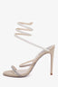 Rene Caovilla Beige Crystal Cleo Heels Size 38