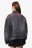 Balenciaga Grey Denim Logo Back Jacket Size 34