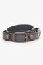 Balenciaga Grey Leather Triple Tour Bracelet