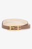 Hermés Grey Leather Behapi Double Tour Bracelet