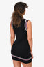 Pre-Loved™ Chanel 2023 Black Cashmere Blend Striped Detail Dress Size 34