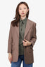 Minimum Brown Single Breasted Blazer Size 34