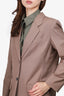 Minimum Brown Single Breasted Blazer Size 34
