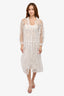 Adam Lippe White French Lace Sleeveless Maxi Dress with Matching Duster Size 4