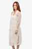 Adam Lippe White French Lace Sleeveless Maxi Dress with Matching Duster Size 4