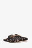 Gucci Black/Beige Lace Pricetown Slip-On Loafers Size 37.5
