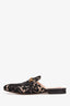 Gucci Black/Beige Lace Pricetown Slip-On Loafers Size 37.5