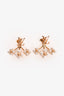 Louis Vuitton Gold Tone 'Minigram Pearls' Stud Earrings