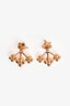 Louis Vuitton Gold Tone 'Minigram Pearls' Stud Earrings