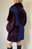 Escada Sport Blue/Maroon Shearling Coat Size 38
