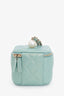 Pre-loved Chanel™ 21S Iridescent Green Caviar Pearl Vanity Case