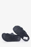 Hermès Black Leather Shearling Chypre Sandals Size 38