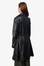 The Row Black Leather Belted Coat Size 8