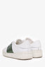 Valentino White/Green Leather Sneakers Size 38
