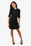 Burberry Black Cashmere Ribbed Knit Dress Est. Size S