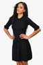 Burberry Black Cashmere Ribbed Knit Dress Est. Size S
