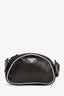 Prada Black Leather Trim Detail Pouch