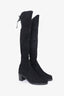 Stuart Weitzman Black Suede Thigh High Boots SIze 39