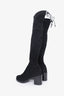 Stuart Weitzman Black Suede Thigh High Boots SIze 39