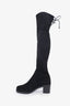 Stuart Weitzman Black Suede Thigh High Boots SIze 39