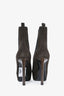 Saint Laurent Dark Green Suede Platform 'Soho' Heeled Boots Size 37