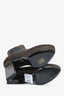 Saint Laurent Dark Green Suede Platform 'Soho' Heeled Boots Size 37