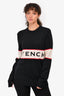 Givenchy Black Wool Knit Logo Sweater Size M