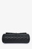 Pre-Loved Chanel™ 2014 Black/Green Washed Lambskin Quilted Studded CC Flap Shoulder Bag
