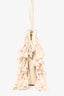 Maje Cream Canvas Fringe Bag