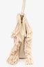 Maje Cream Canvas Fringe Bag