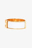 Hermès Gold Toned White Enamel Clic Clac Bracelet Size M