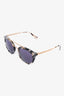 Prada Grey Tortoise Aviator Rounded Sunglasses