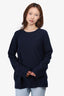 The Row Navy Wool/Cashmere Sweater Size M 'As Is'