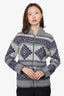 Isabel Marant Etoile Gery Aztec Intarsia Zip Sweater Size 38