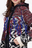 Isabel Marant Pour H&M Red/Black Wool Knit Zip Hooded Cardigan Size S
