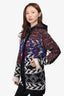 Isabel Marant Pour H&M Red/Black Wool Knit Zip Hooded Cardigan Size S