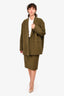 Obakki Army Green Oversized Blazer (Size S) + Pencil Skirt (Size 4) Set