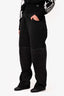 Amomento Black Drawstring Sweatpant Denim Pants Size S