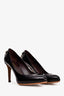 Louis Vuitton Black Patent Leather Padlock Embellished Heels Size 35