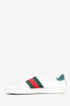 Gucci White/Green Web Bee 'Ace' Sneakers Size 7.5 Mens
